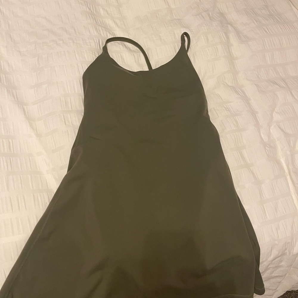 Olive Green Sleeveless Dress